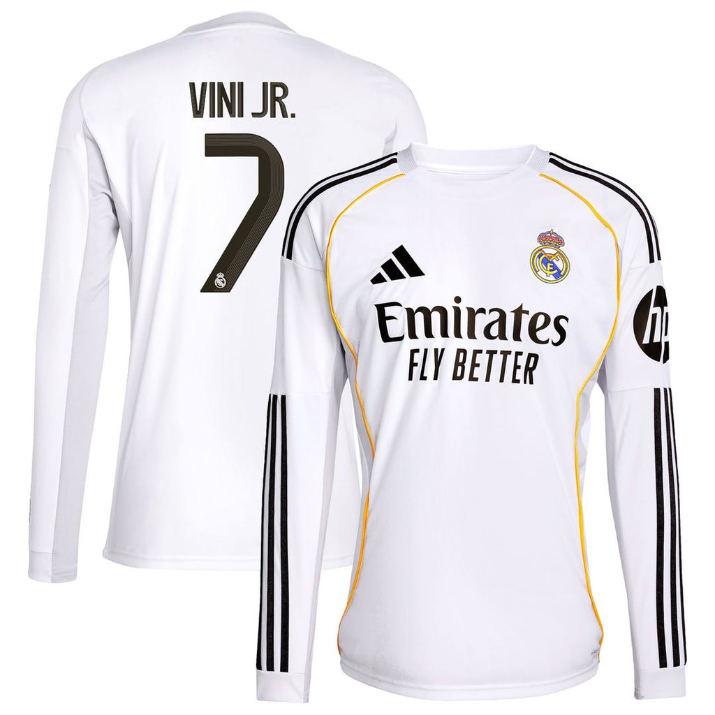 Vini Jr. Real Madrid adidas 2025/26 Home Replica Jersey - White