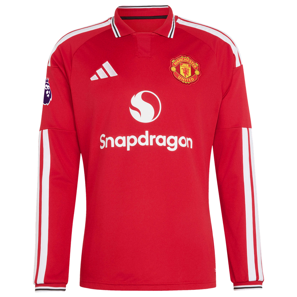 Manchester United adidas 2026/27 Home Authentic Long Sleeve Custom Jersey - Red