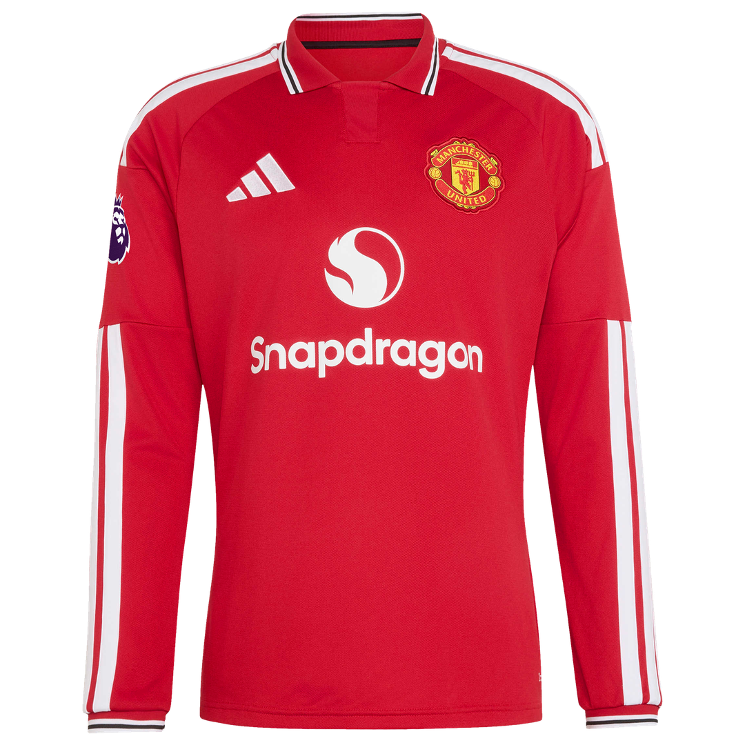Manchester United adidas 2026/27 Home Authentic Long Sleeve Custom Jersey - Red