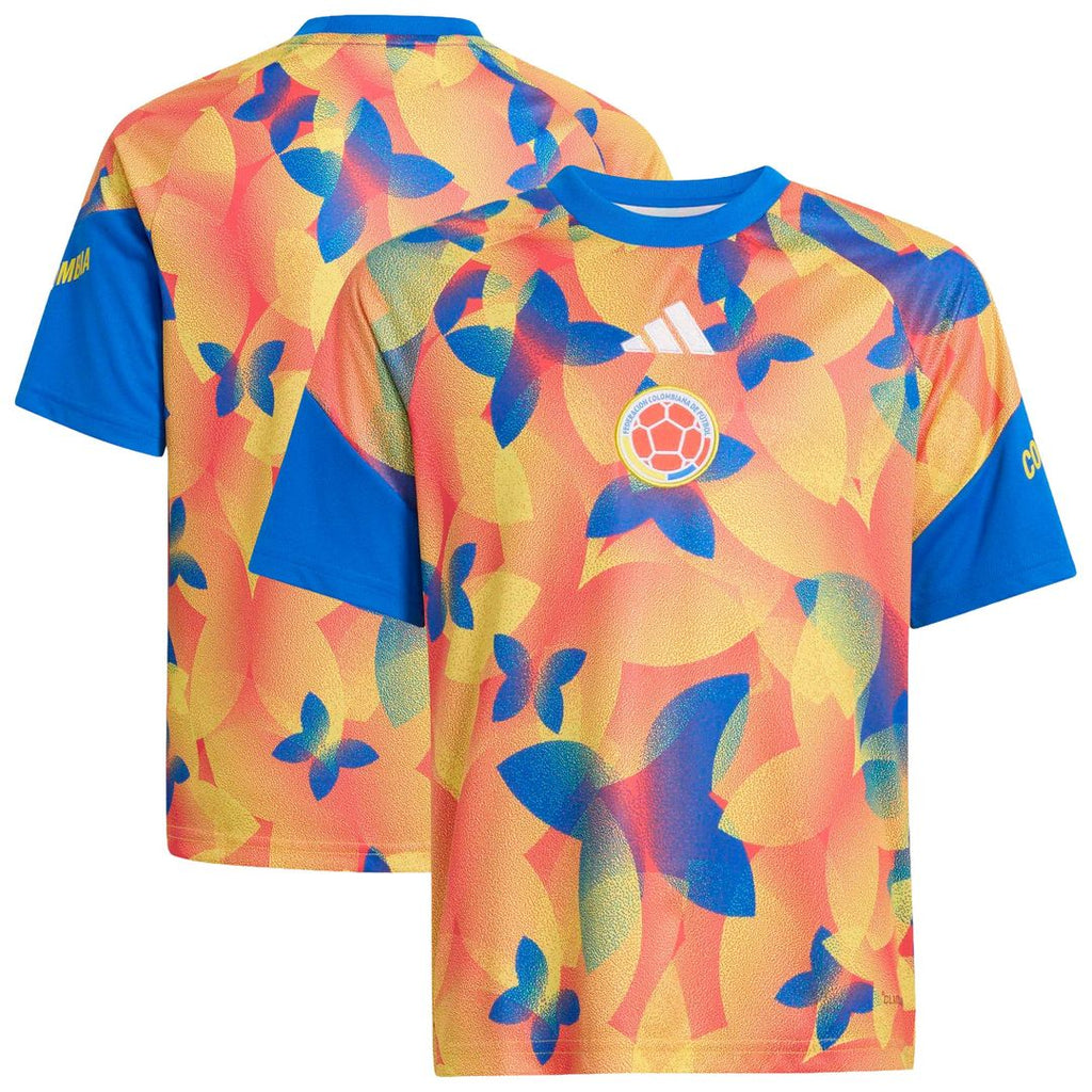 Colombia National Team adidas Youth 2026 Pre-Match Top - Orange