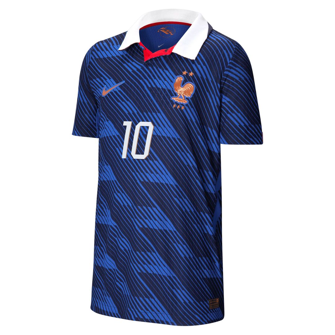 Kylian Mbappé France National Team Nike Youth 2026 Home Match Authentic Jersey - Blue