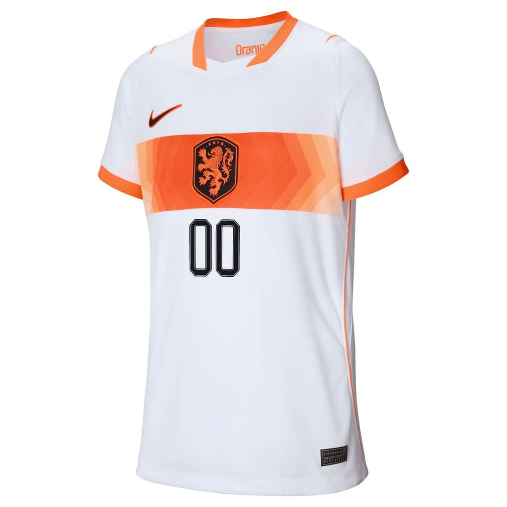 Netherlands National Team Nike Youth 2026 Away Stadium Replica Custom Jersey - White