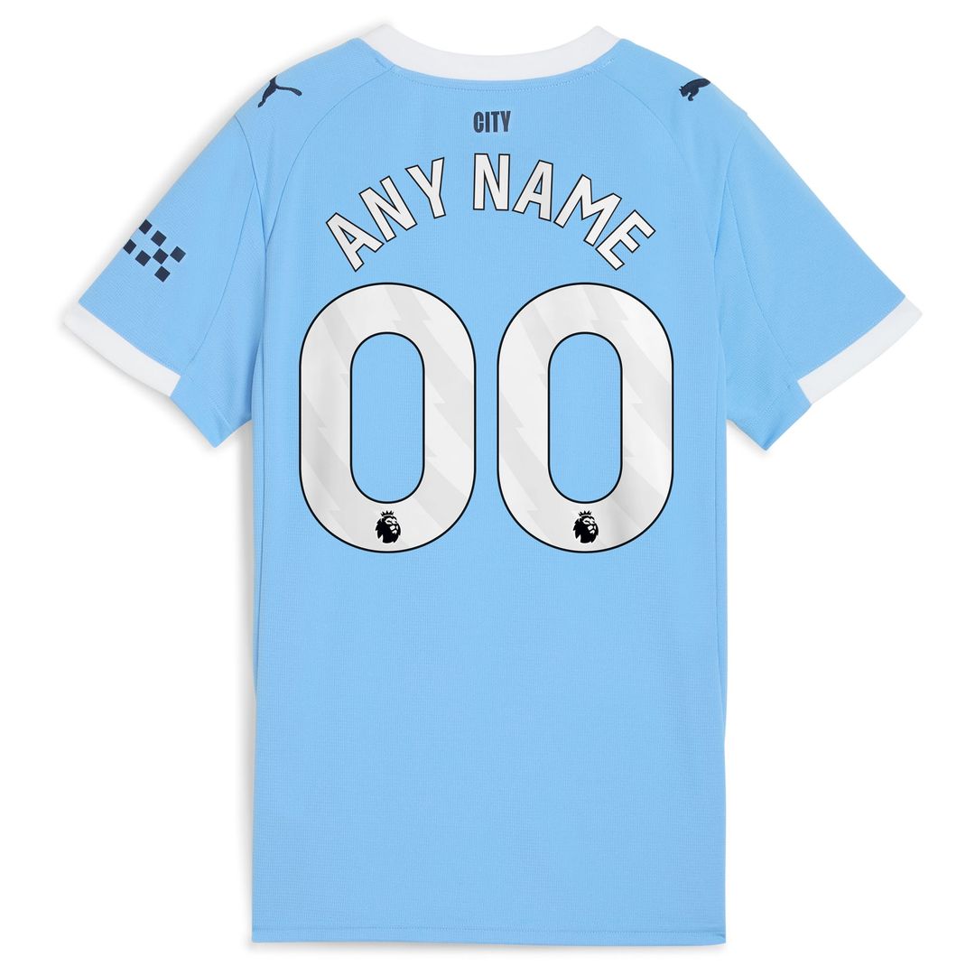 Manchester City Puma Women's 2025/26 Home Replica Custom Jersey - Sky Blue
