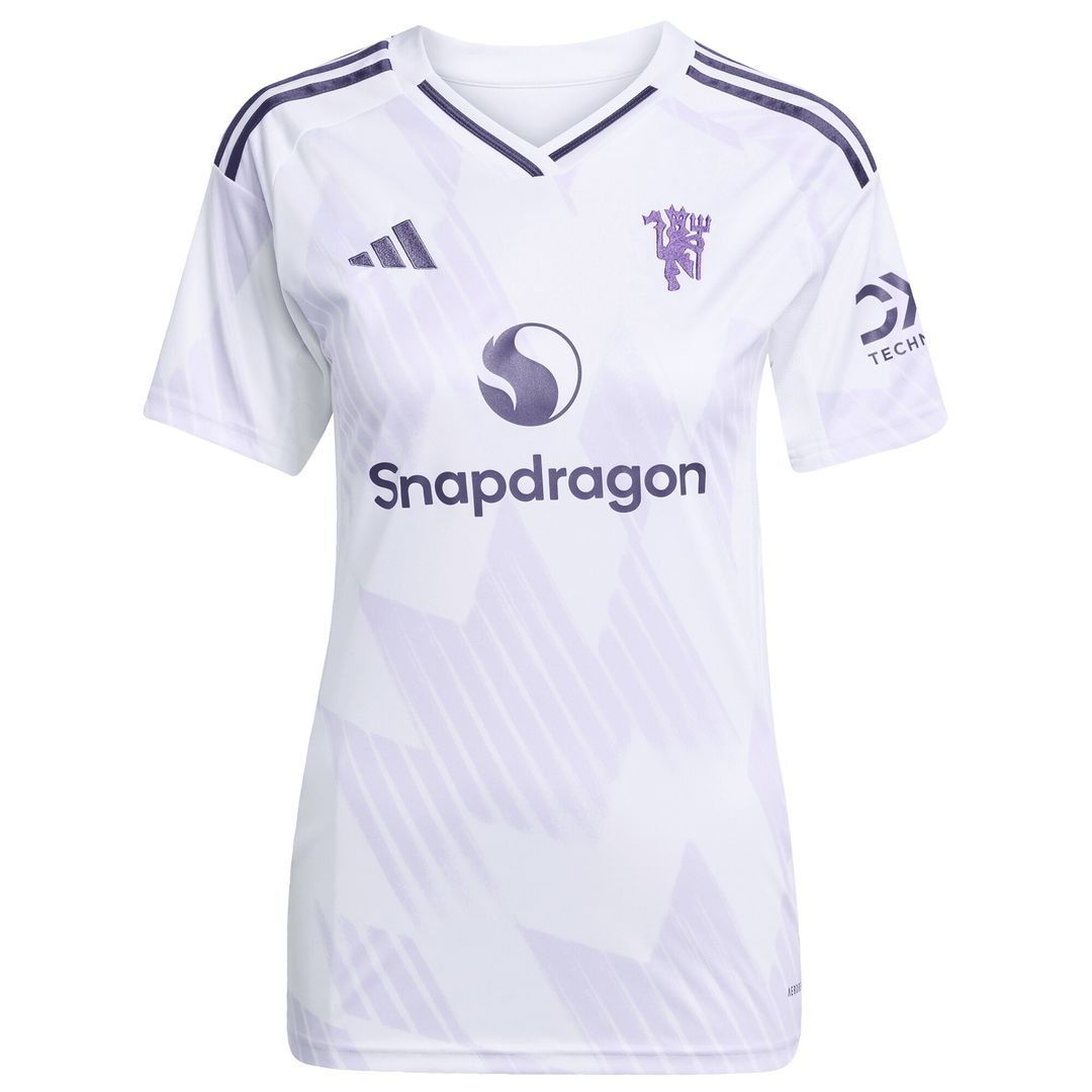 Manchester United adidas Women's 2025/26 Away Replica Custom Jersey - White