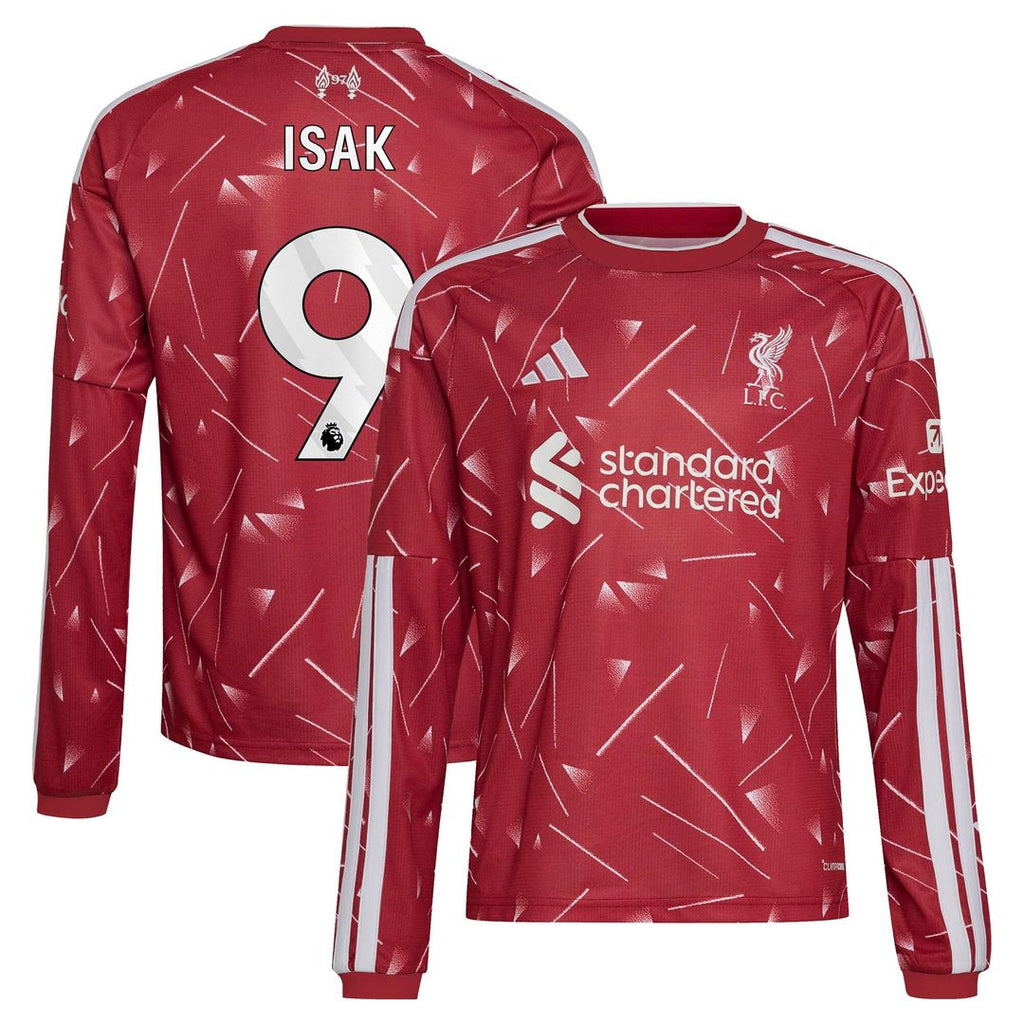 Alexander Isak Liverpool adidas Youth 2026/27 Home Replica Long Sleeve Jersey - Red
