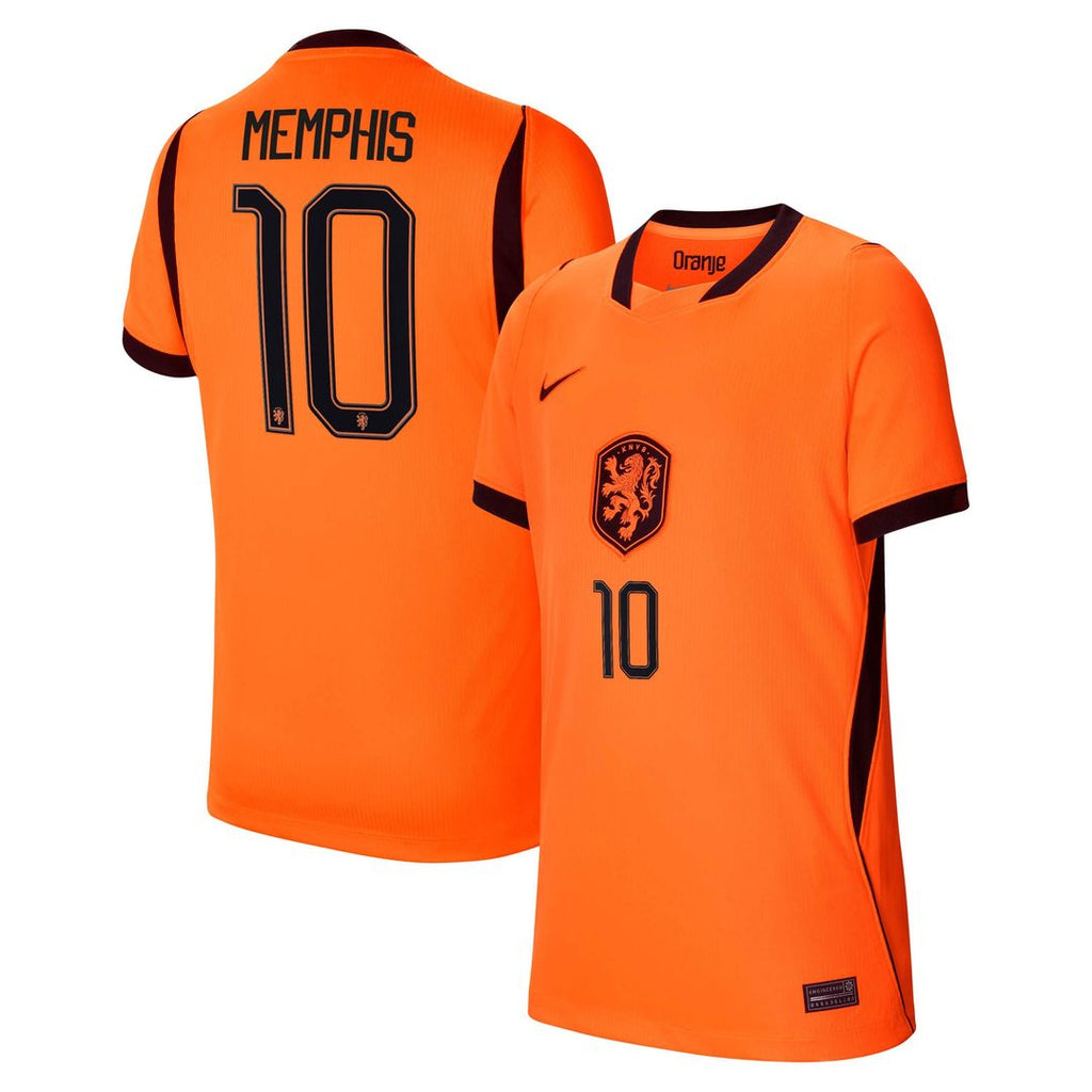 Memphis Depay Netherlands National Team Nike Youth 2026 Home Stadium Replica Jersey - Orange