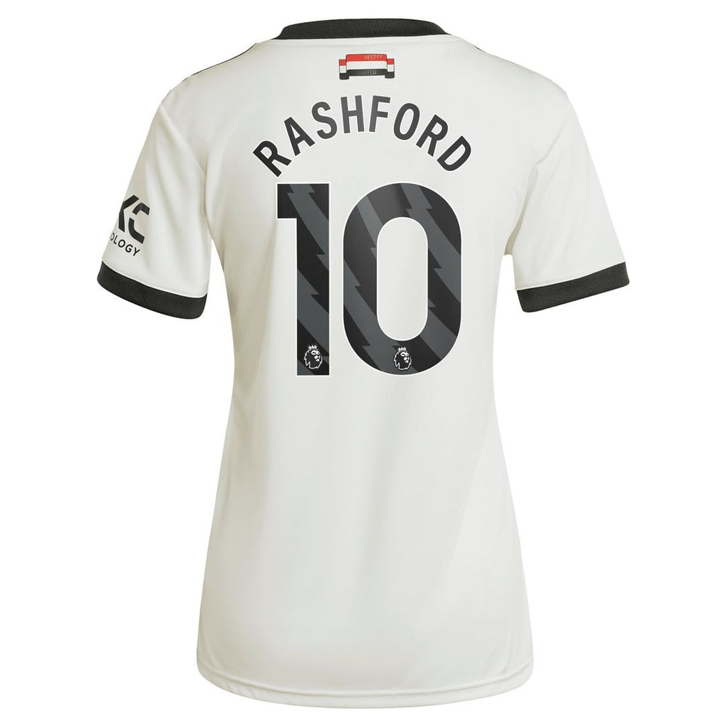 Marcus Rashford Manchester United adidas Originals Women's 2024/25 Third Replica Jersey - Cream