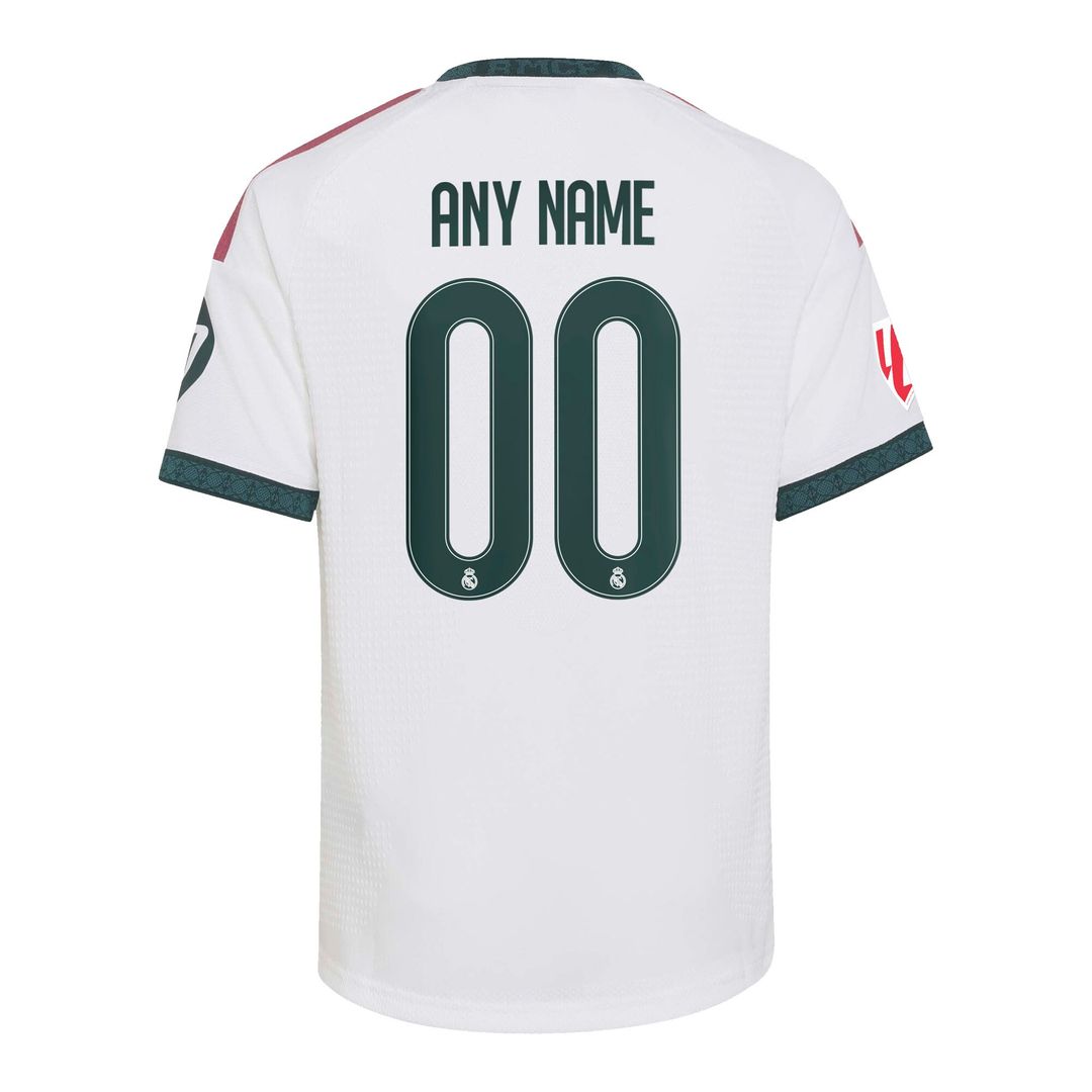 Real Madrid adidas Youth 2026/27 Home On-Field Authentic Custom Jersey - White