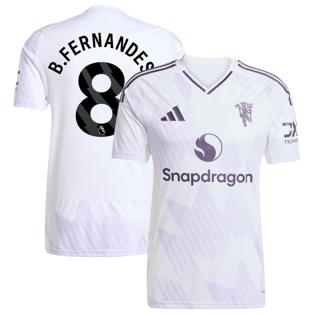 Bruno Fernandes Manchester United adidas 2025/26 Away Replica Player Jersey - White