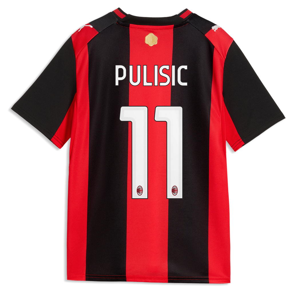 Christian Pulisic AC Milan Puma Youth 2026/27 Home Replica Jersey - Black/Red