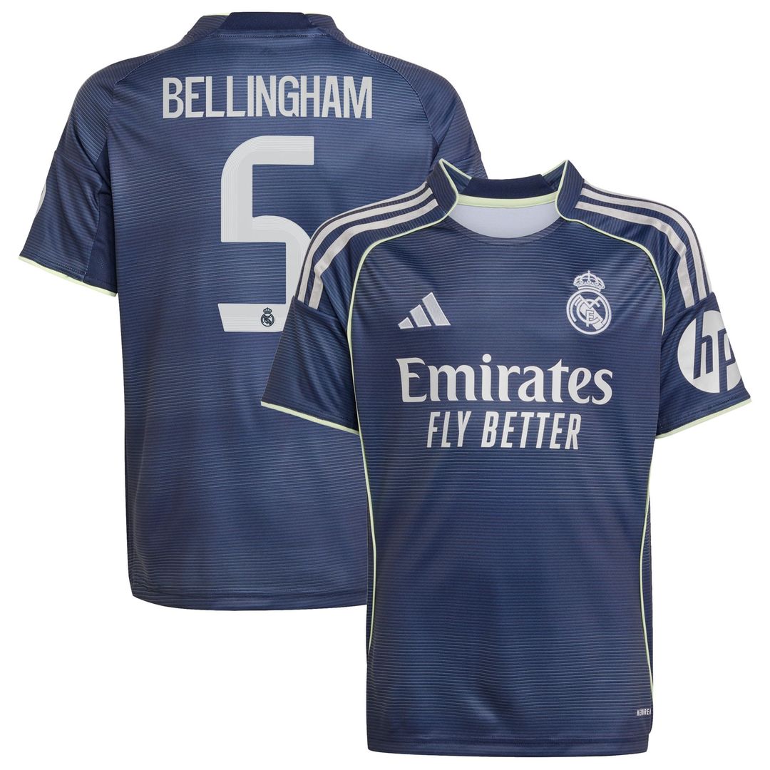 Jude Bellingham Real Madrid adidas Youth 2025/26 Home Replica Jersey - White