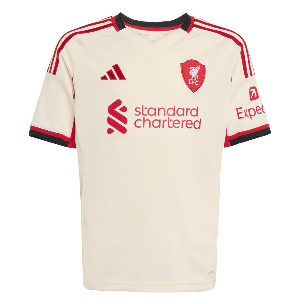 Liverpool adidas Youth 2025/26 Away Replica Jersey - White