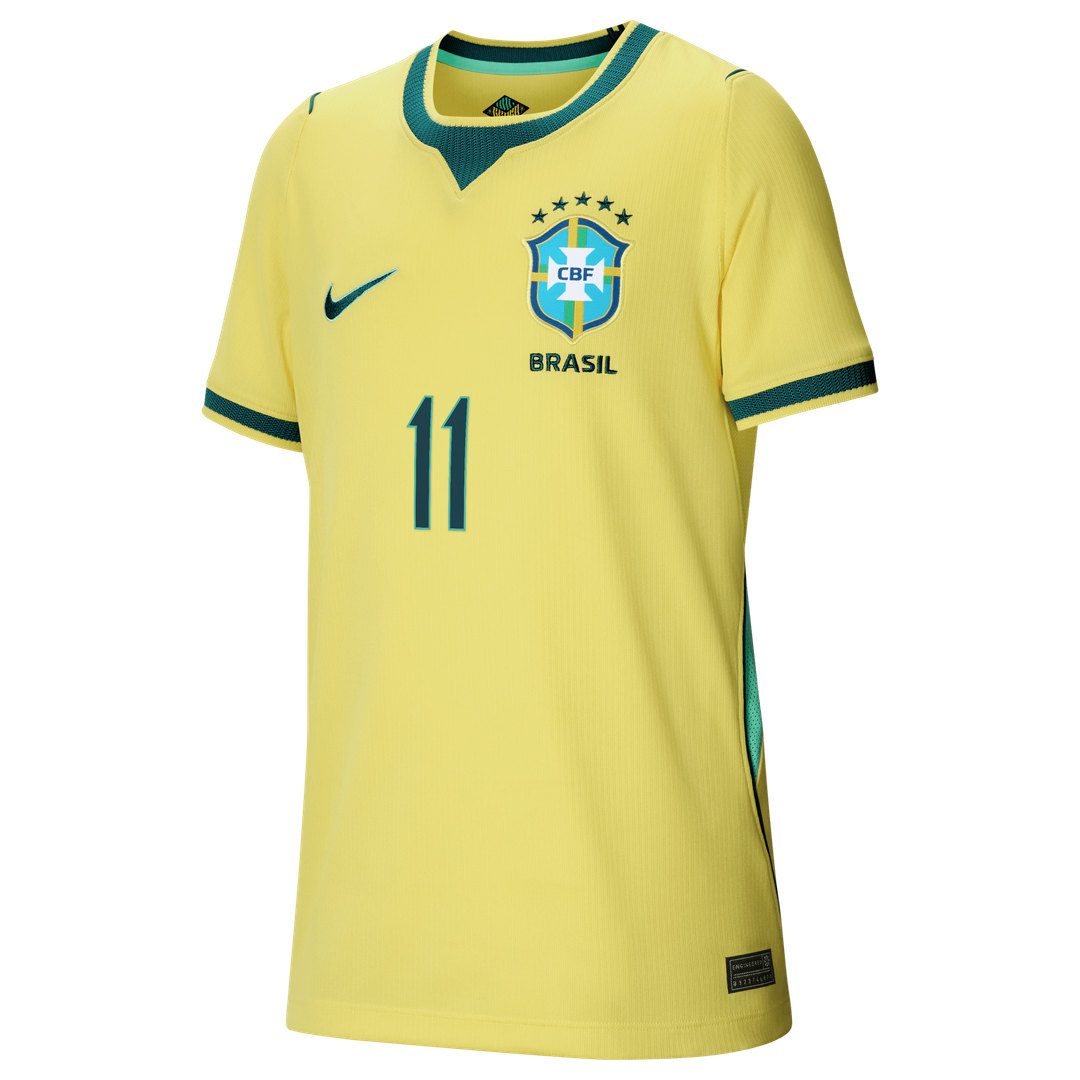 Raphinha Brazil National Team Nike Youth 2026 Home Stadium Replica Jersey - Yellow