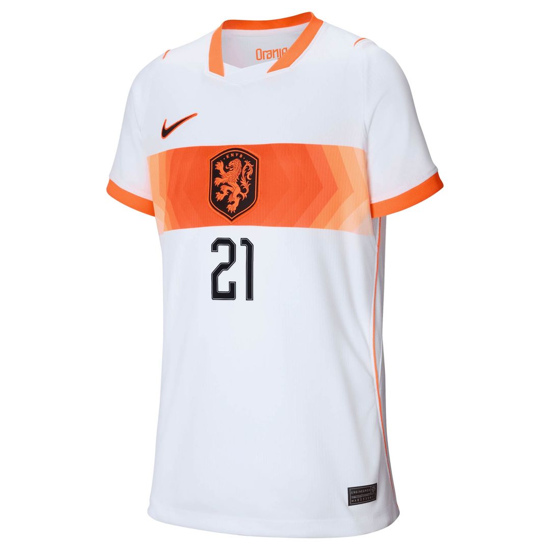 Frenkie de Jong Netherlands National Team Nike Youth 2026 Home Stadium Replica Jersey - Orange