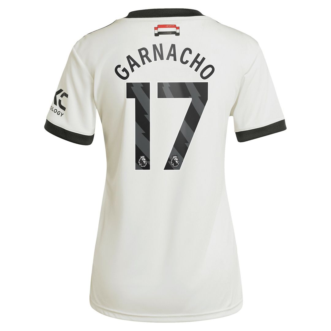 Alejandro Garnacho Manchester United adidas Women's 2024/25 Away Replica Player Jersey - Navy
