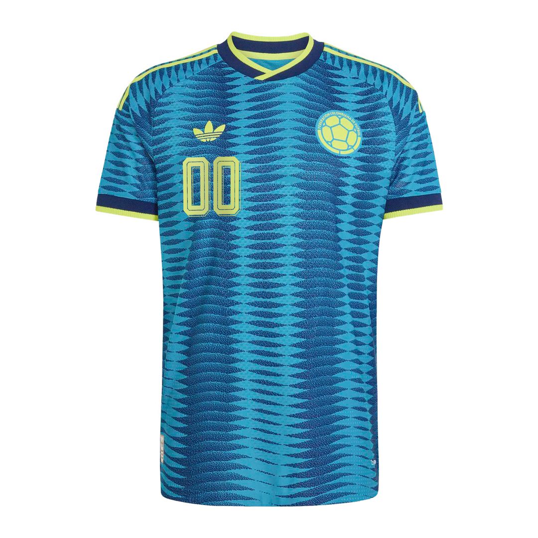 Colombia National Team adidas 2026 Away On-Field Authentic Custom Jersey - Turquoise