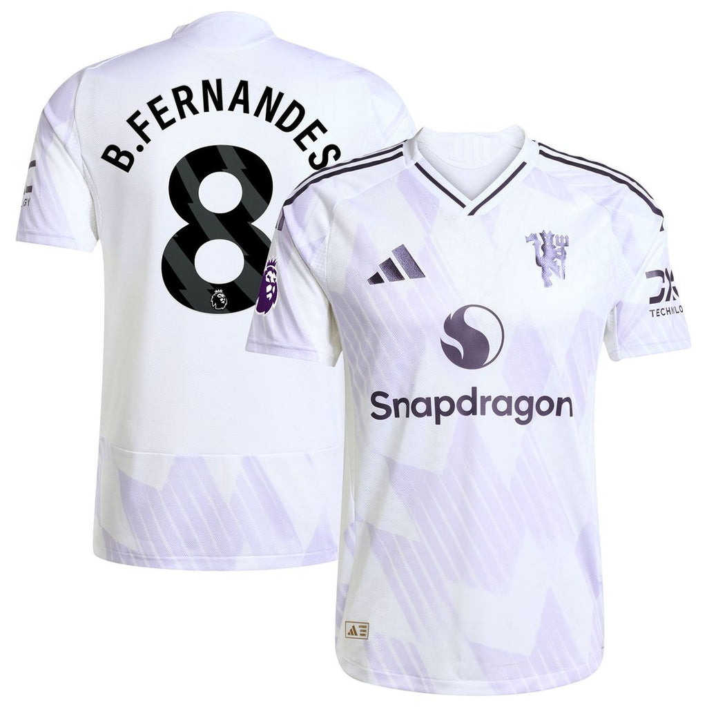 Bruno Fernandes Manchester United adidas 2025/26 Away Authentic Player Jersey - White