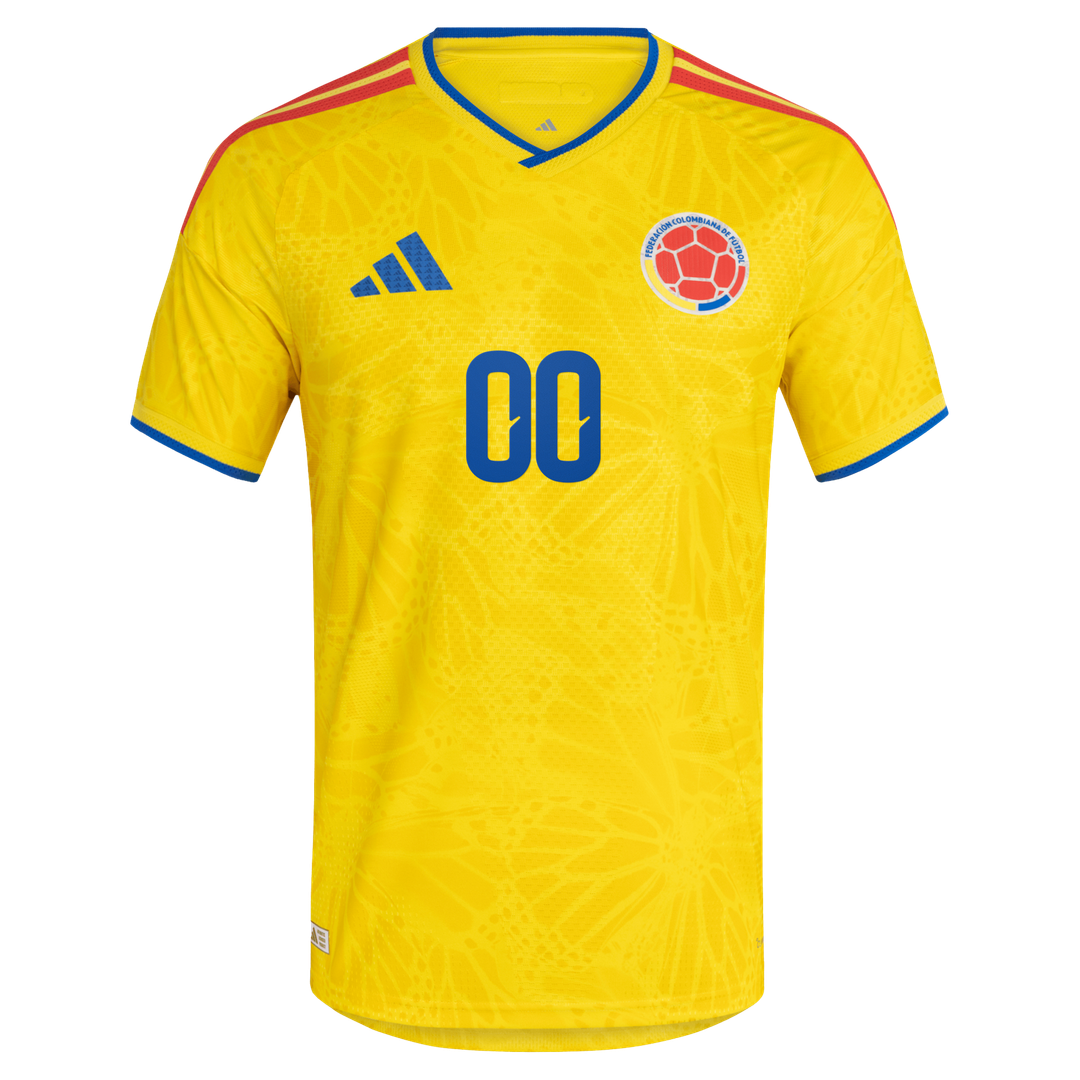 Colombia National Team adidas 2026 Away On-Field Authentic Custom Jersey - Turquoise