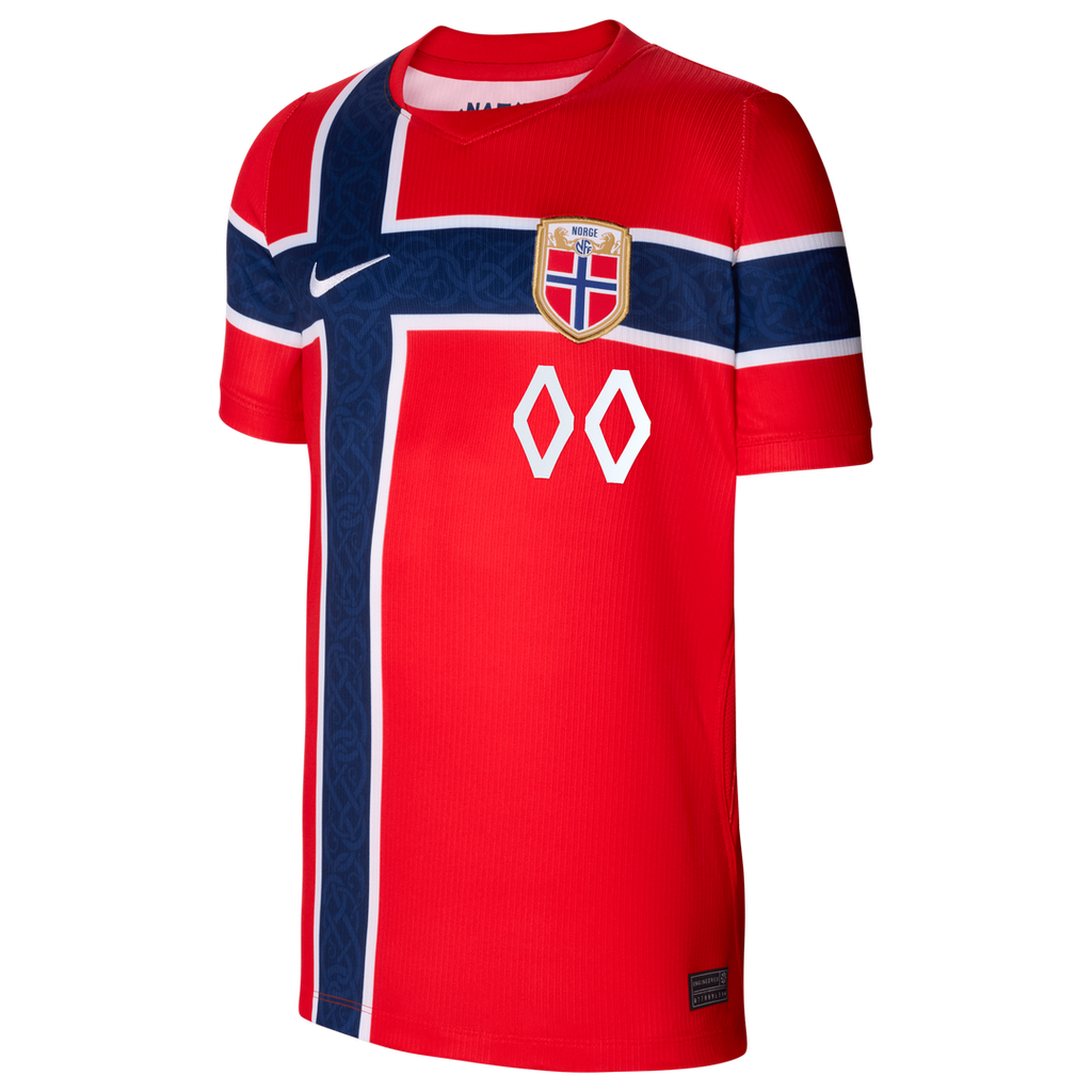 Norway National Team Nike Youth 2026 Home Stadium Replica Custom Jersey - Red