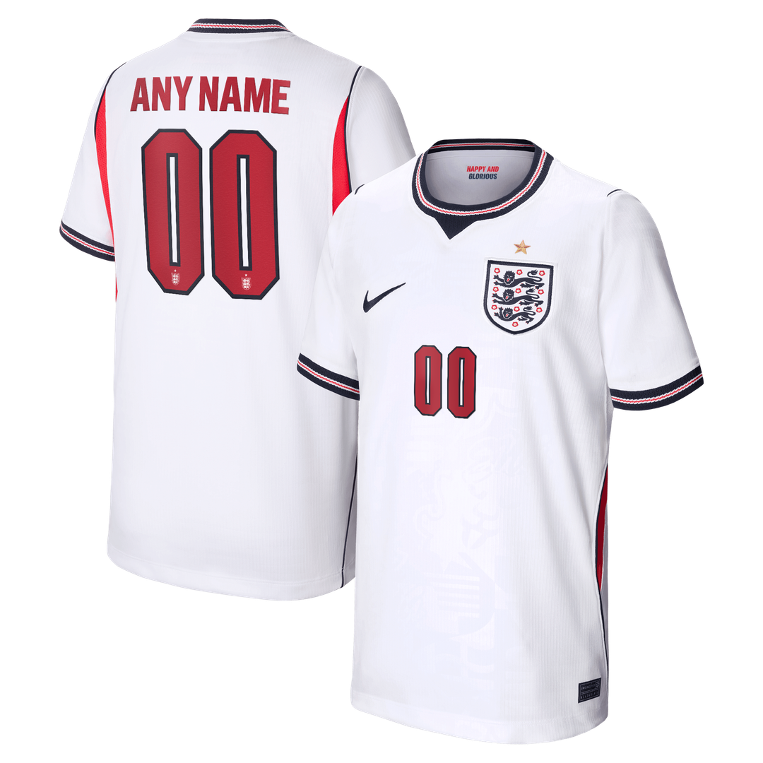 England National Team Nike Youth 2026 Away Stadium Replica Custom Jersey - Red