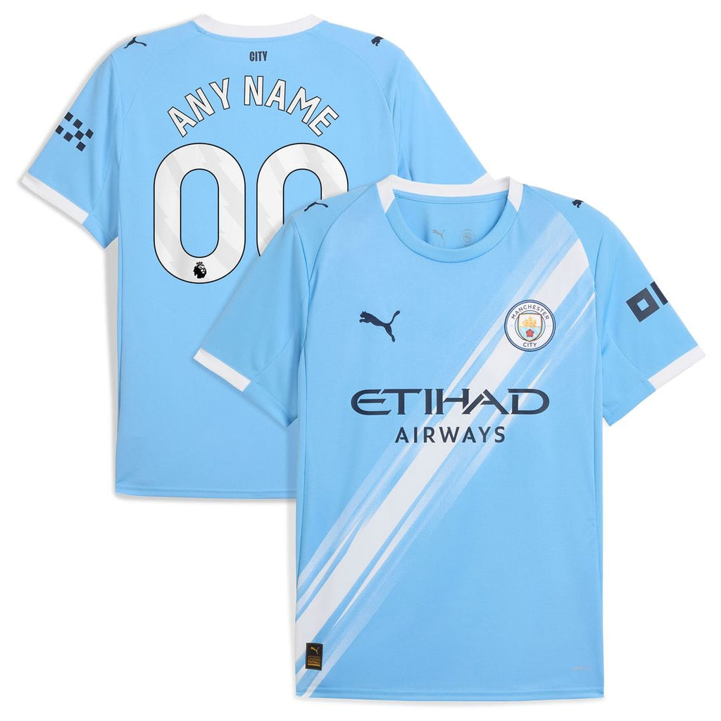 Manchester City Puma 2025/26 Home Replica Custom Jersey - Sky Blue
