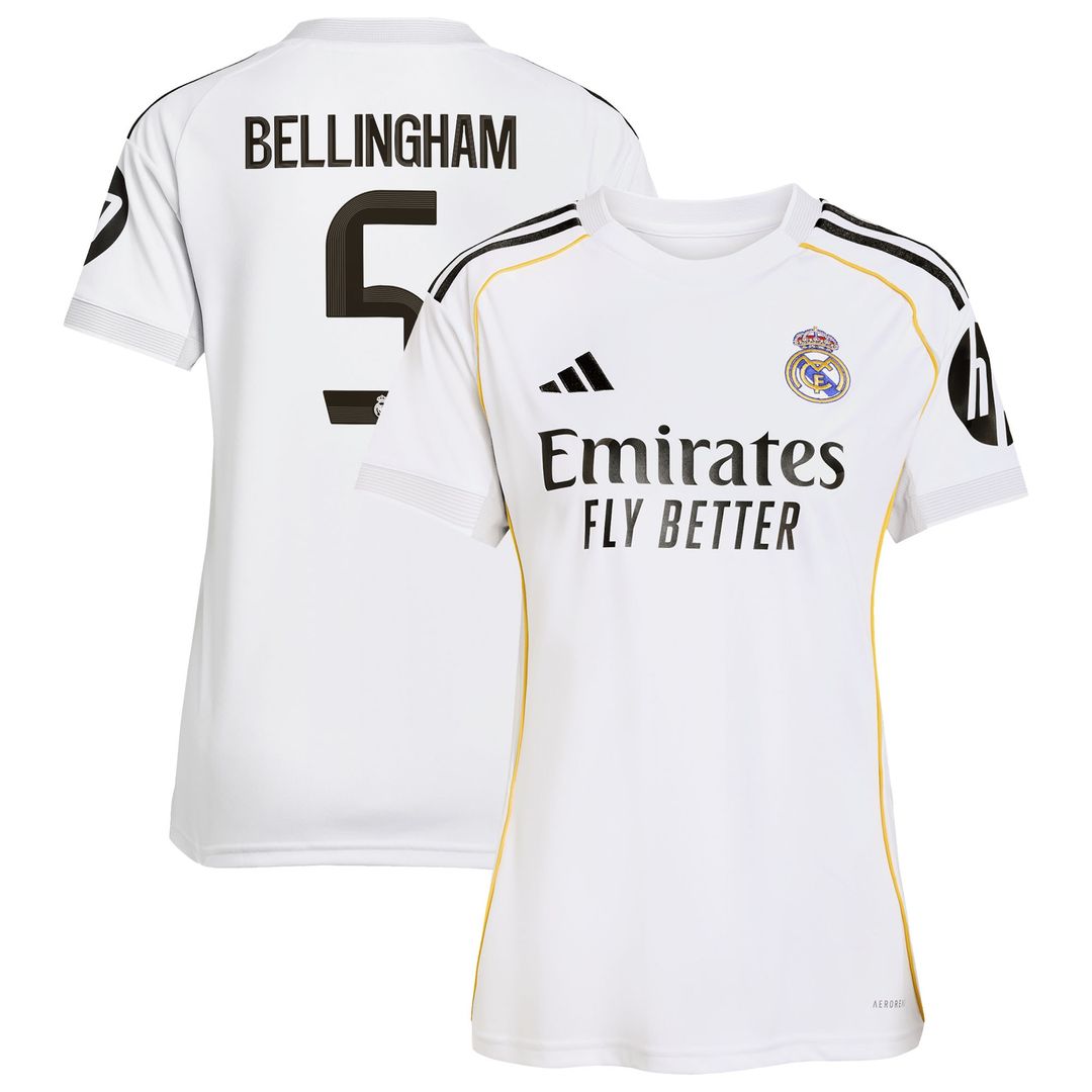 Jude Bellingham Real Madrid adidas Women's 2025/26 Away Replica Player Jersey - Blue
