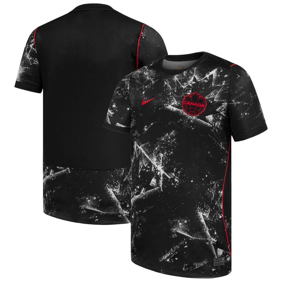 Canada Soccer Nike Youth 2026 Away Stadium Replica Jersey - Black
