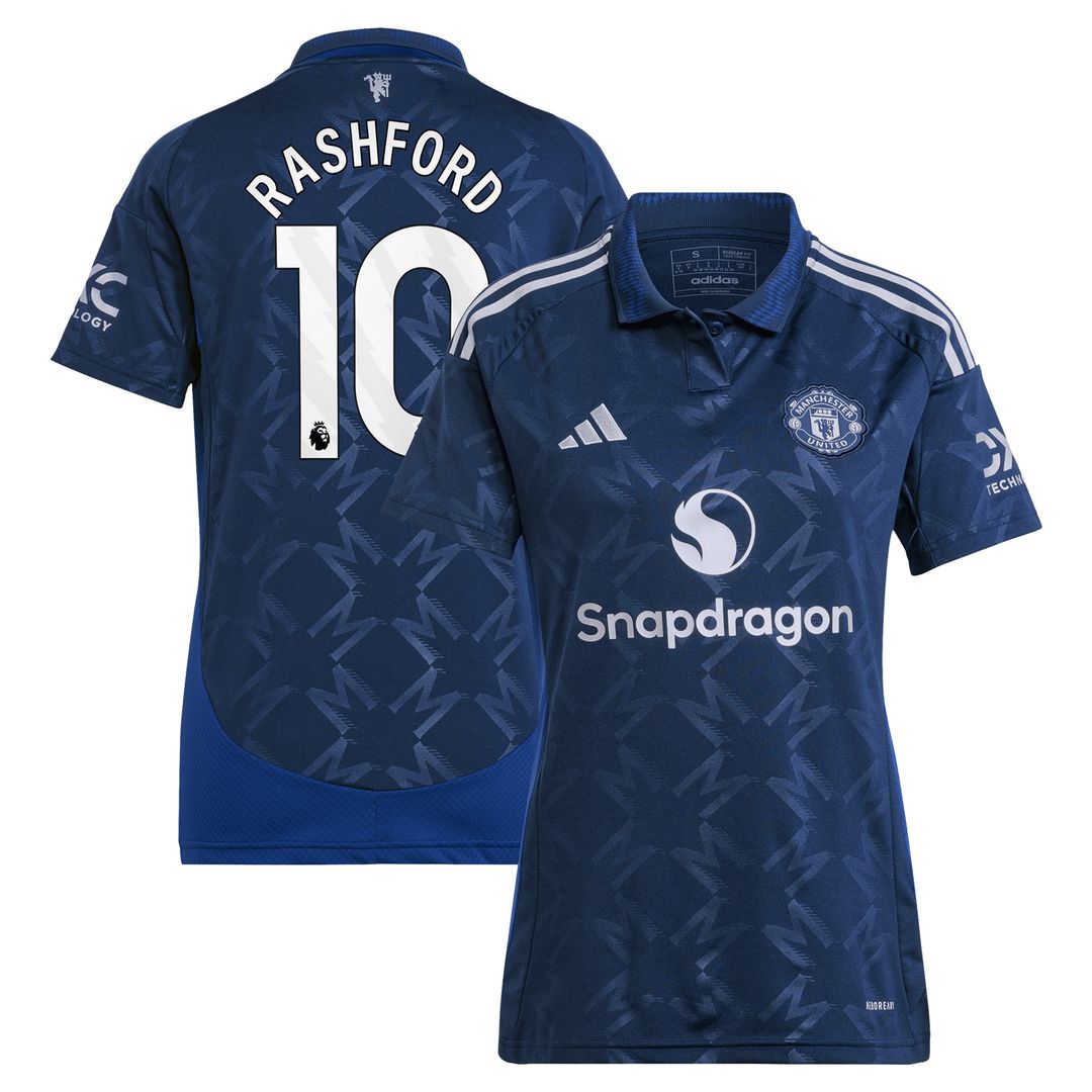 Marcus Rashford Manchester United adidas Women's 2024/25 Away Replica Player Jersey - Navy