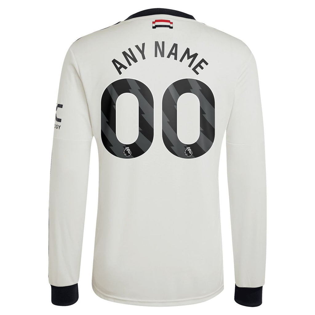Manchester United adidas 2024/25 Away Replica Long Sleeve Custom Jersey - Navy