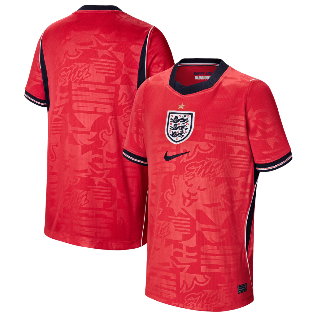 England National Team Nike Youth 2026 Away Stadium Replica Jersey - Red