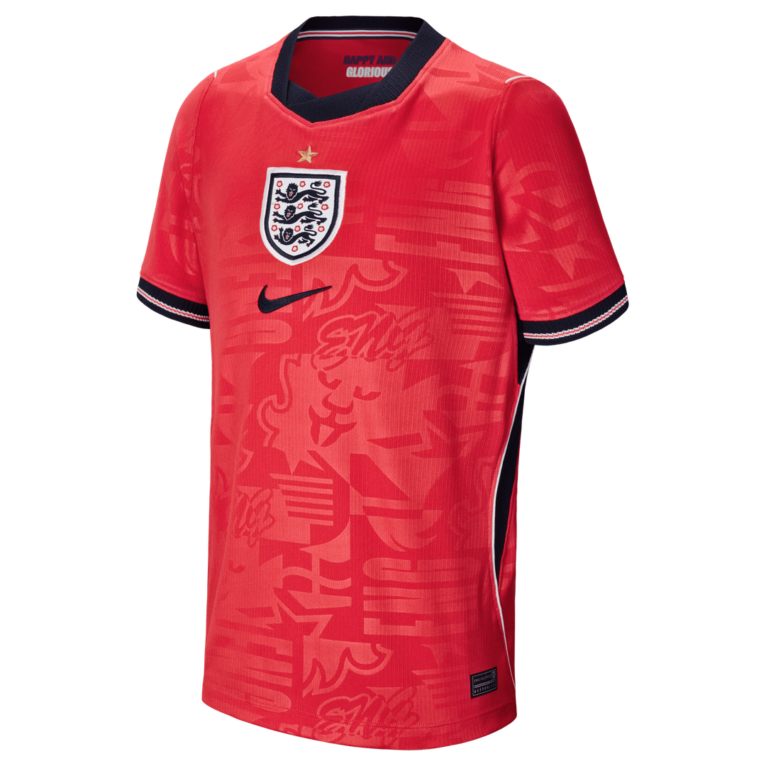 England National Team Nike Youth 2026 Away Stadium Replica Jersey - Red