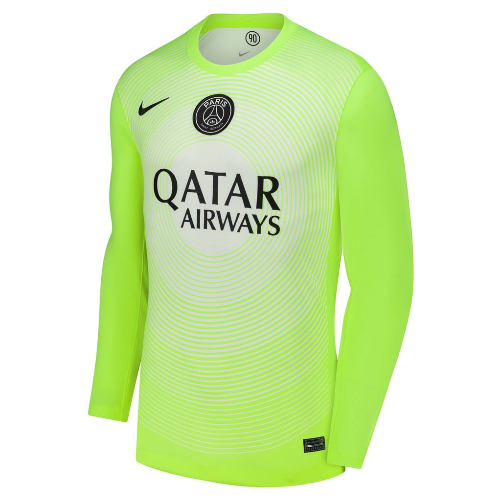 Paris Saint-Germain Nike 2025/26 Third Goalkeeper Replica Long Sleeve Jersey - Neon Green