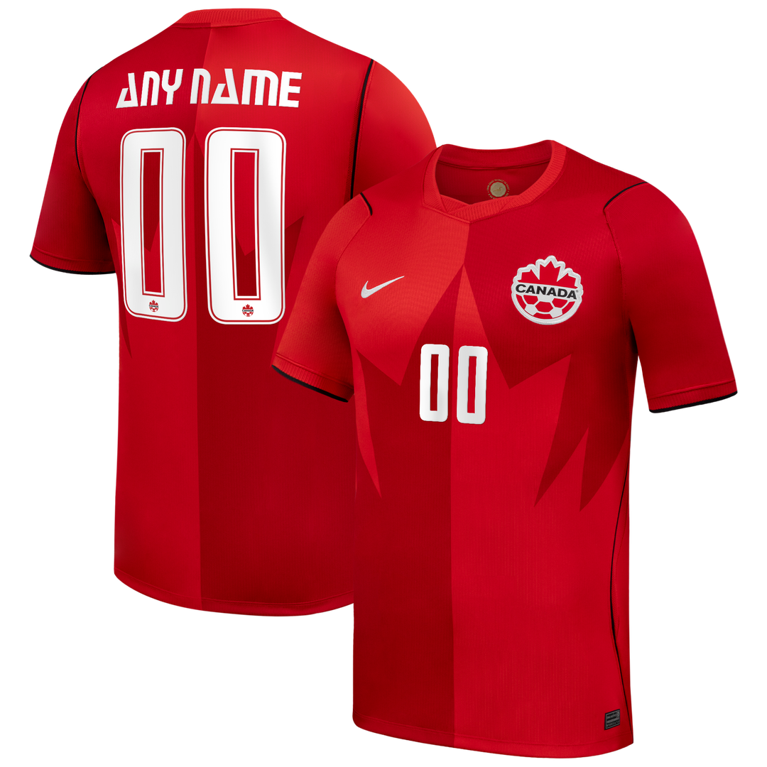 Canada Soccer Nike 2026 Home Stadium Replica Custom Jersey - Red