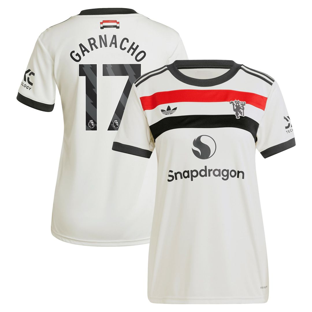 Alejandro Garnacho Manchester United adidas Women's 2024/25 Away Replica Player Jersey - Navy