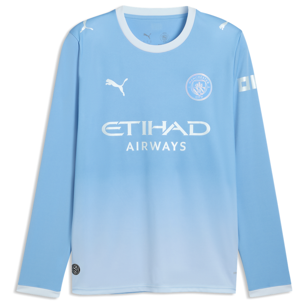 Phil Foden Manchester City Puma 2026/27 Home Replica Long Sleeve Jersey - Light Blue