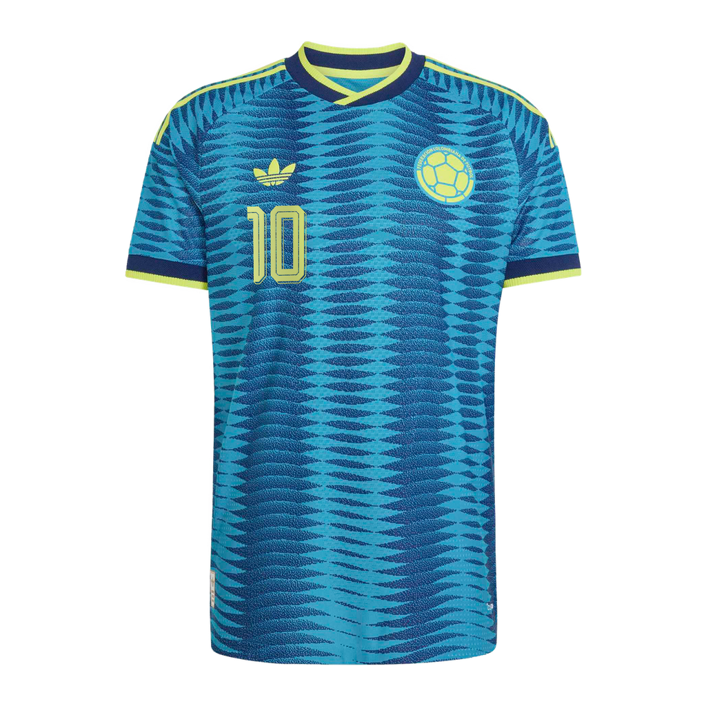 James Rodríguez Colombia National Team adidas 2026 Away On-Field Authentic Jersey - Turquoise