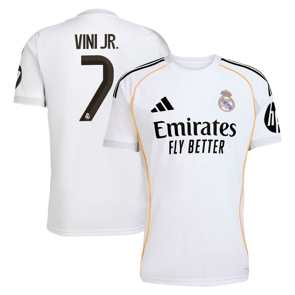 Vini Jr. Real Madrid adidas 2025/26 Home Replica Jersey - White
