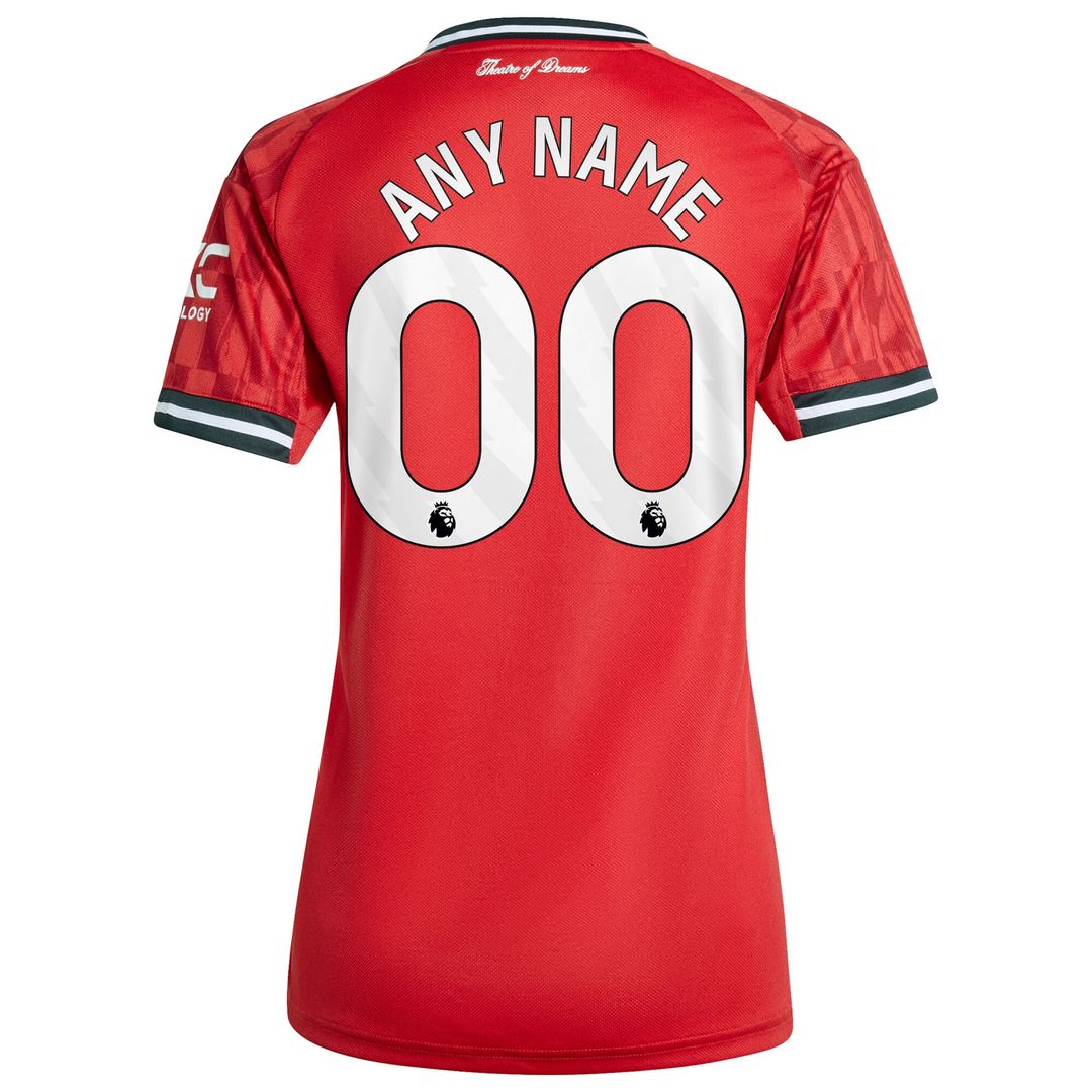 Manchester United adidas Women's Home 2025/26 Custom Replica Jersey - Red