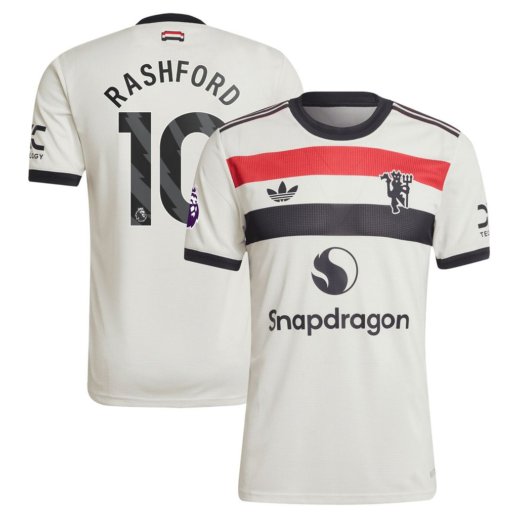 Marcus Rashford Manchester United adidas Originals  2024/25 Third Authentic Jersey - Cream