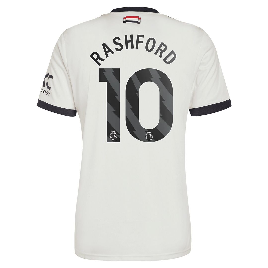 Marcus Rashford Manchester United adidas Originals  2024/25 Third Replica Jersey - Cream