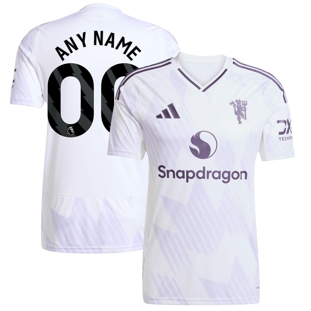 Manchester United adidas 2025/26 Away Replica Custom Jersey - White
