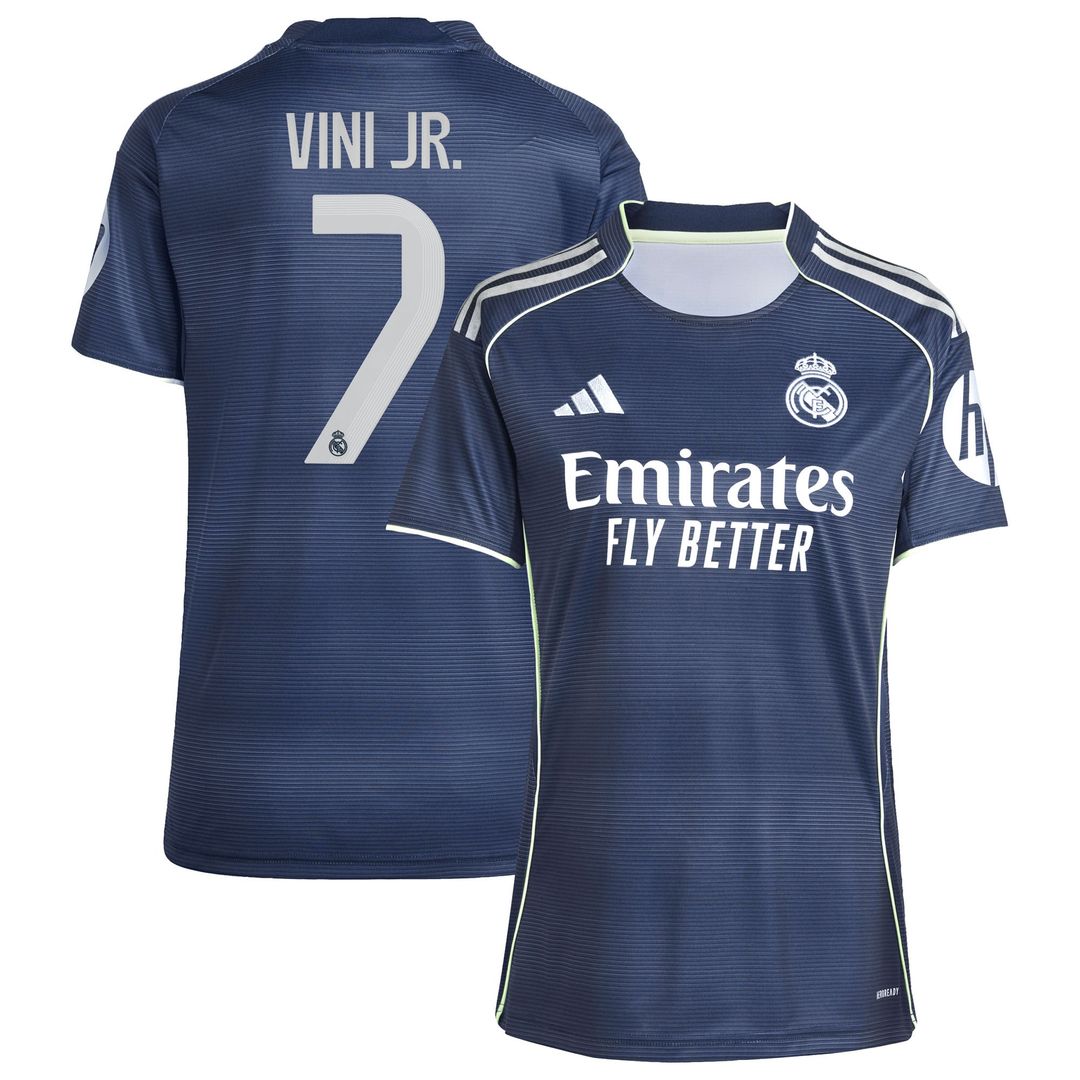 Vini Jr. Real Madrid adidas Women's 2025/26 Home Replica Jersey - White