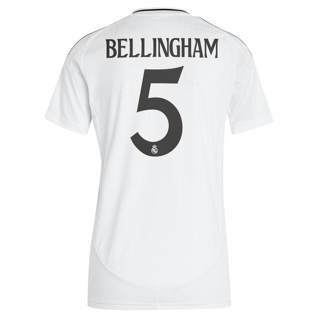 Jude Bellingham Real Madrid adidas Women's 2024/25 Home Replica Player Jersey - White
