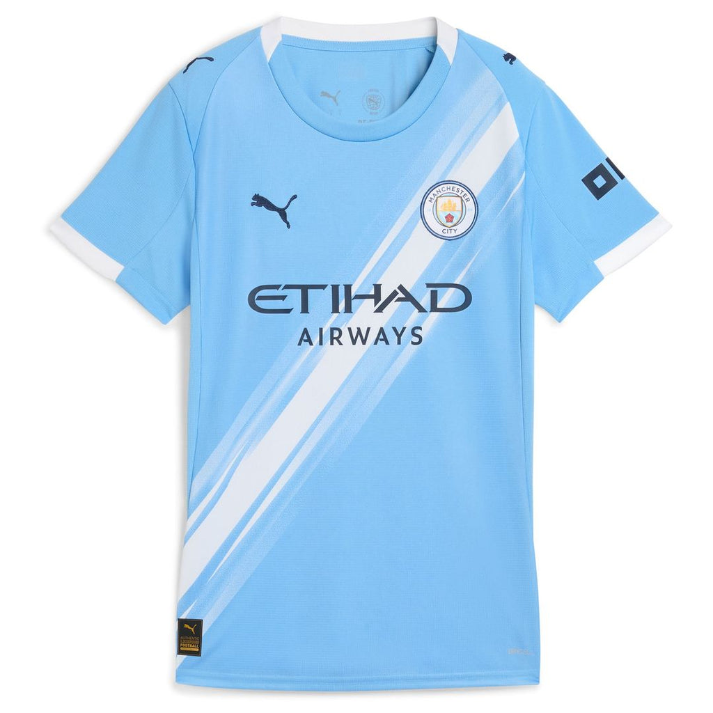 Manchester City Puma Women's 2025/26 Home Replica Custom Jersey - Sky Blue