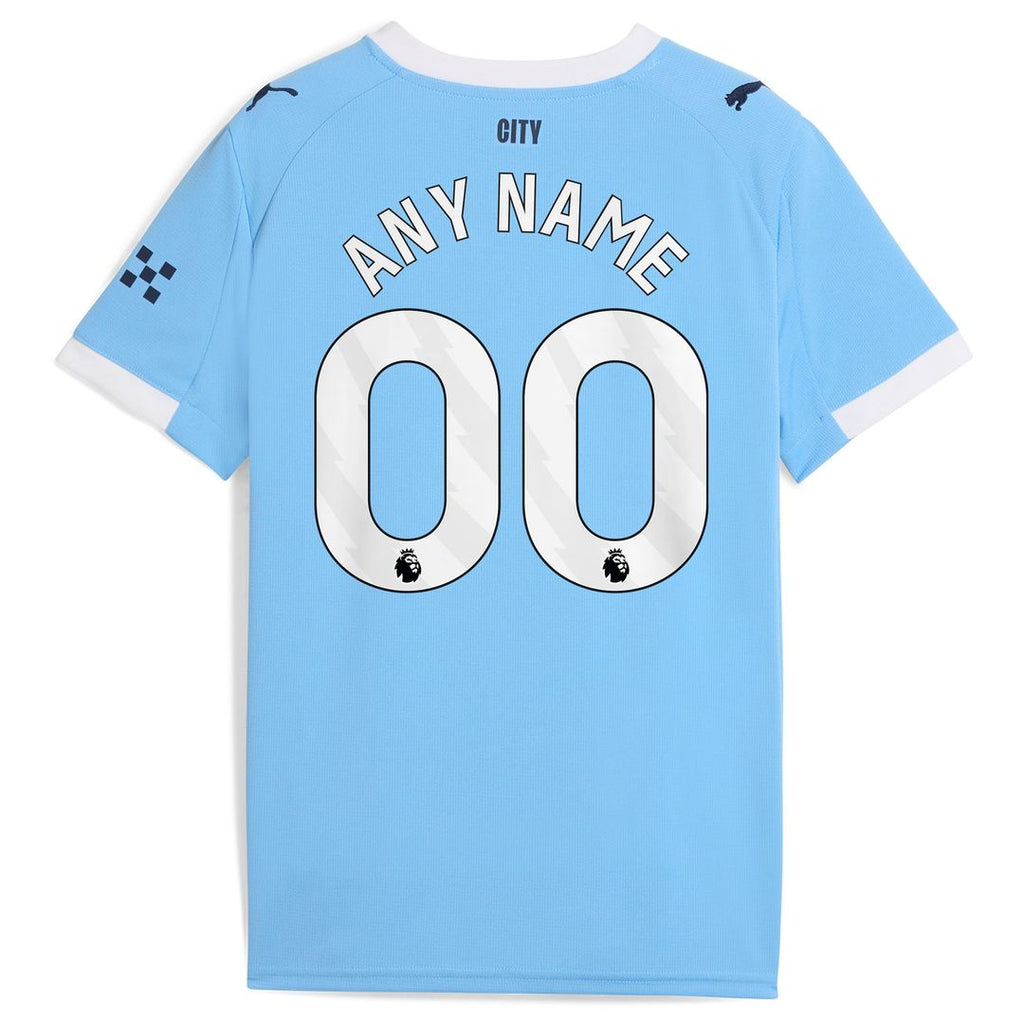 Manchester City Puma Youth 2025/26 Home Replica Custom Jersey - Sky Blue