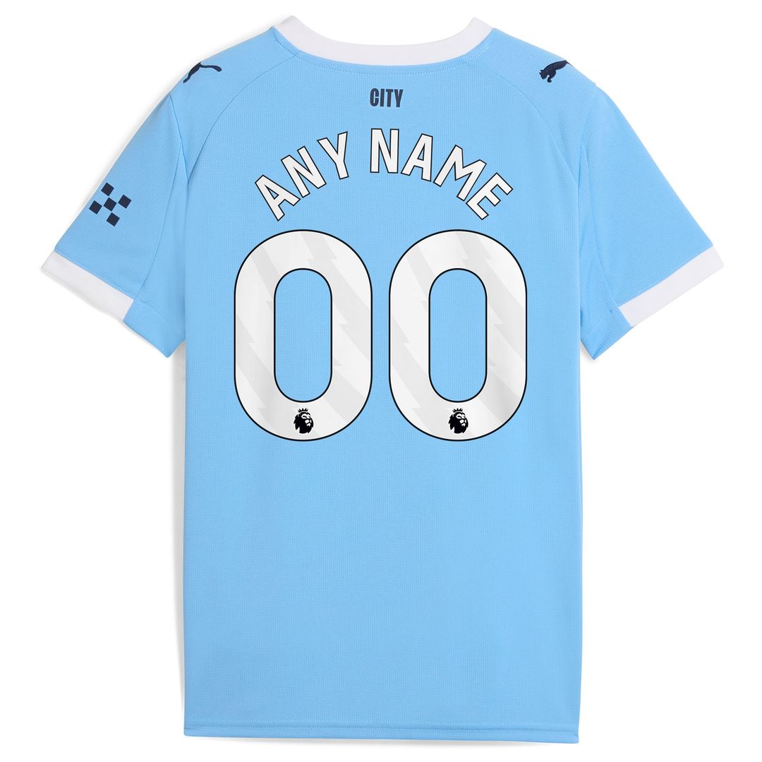 Manchester City Puma Youth 2025/26 Home Replica Custom Jersey - Sky Blue