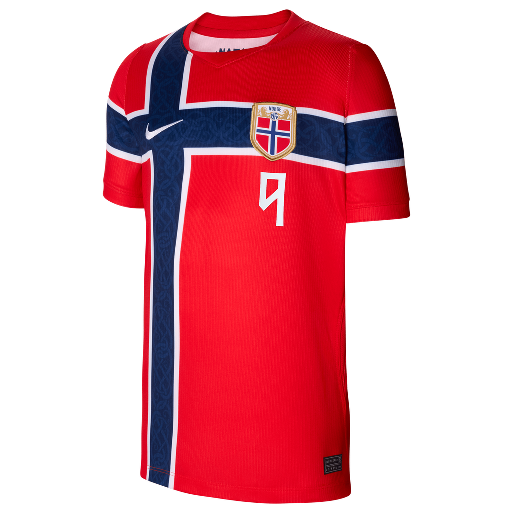 Erling Haaland Norway National Team Nike Youth 2026 Away Stadium Replica Jersey - Black