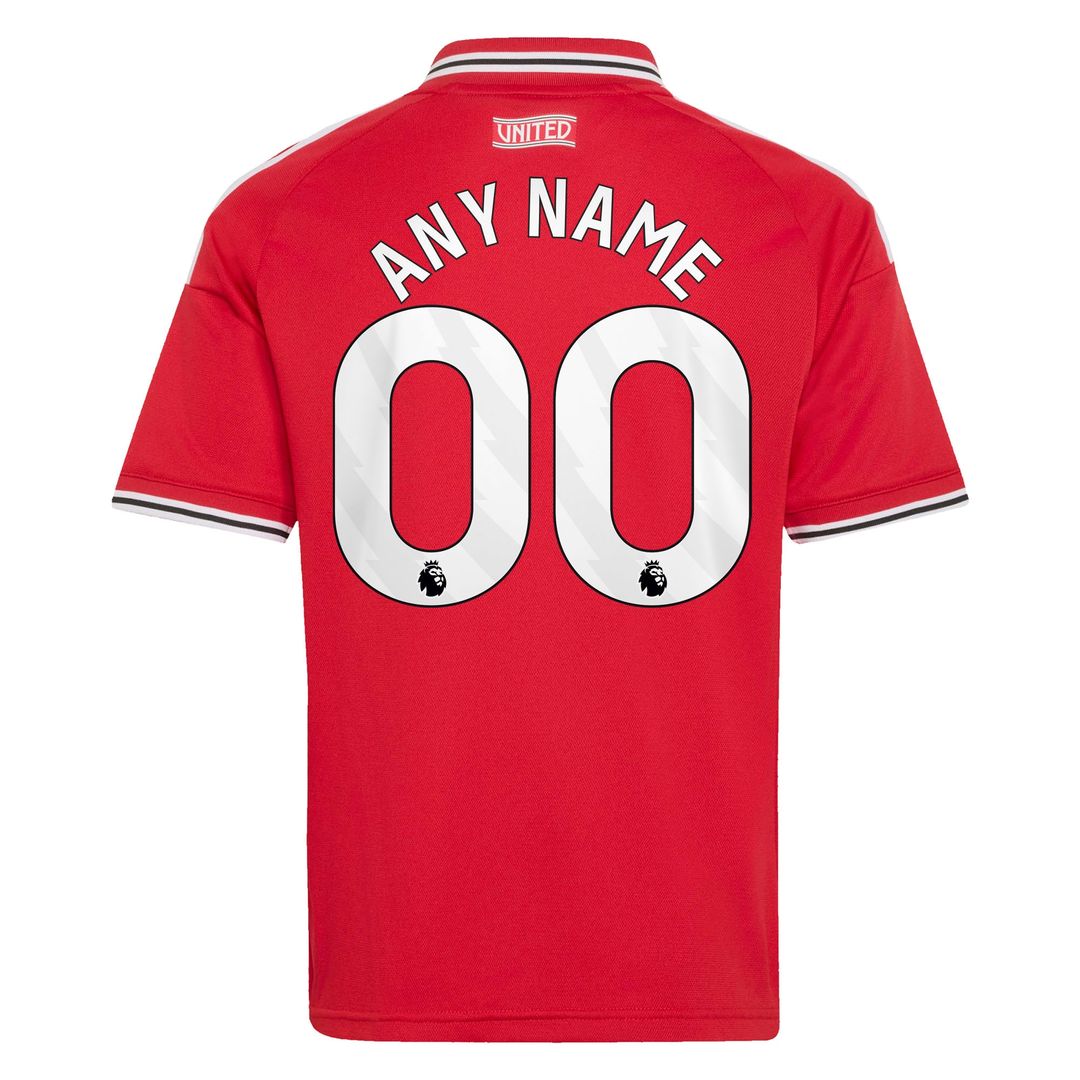 Manchester United adidas Youth 2026/27 Home Replica Custom Jersey - Red