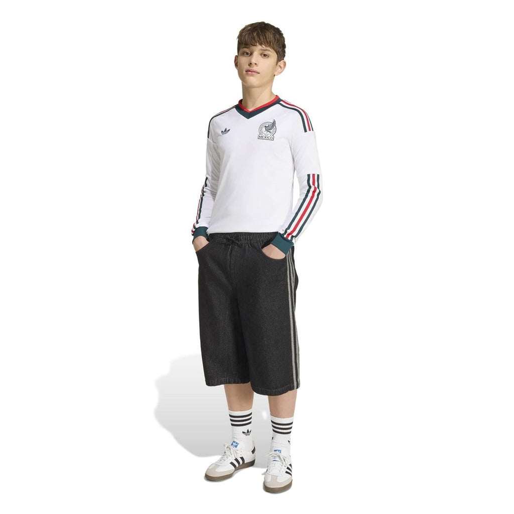 Mexico National Team adidas Youth 2026 Away Replica Long Sleeve Jersey - White