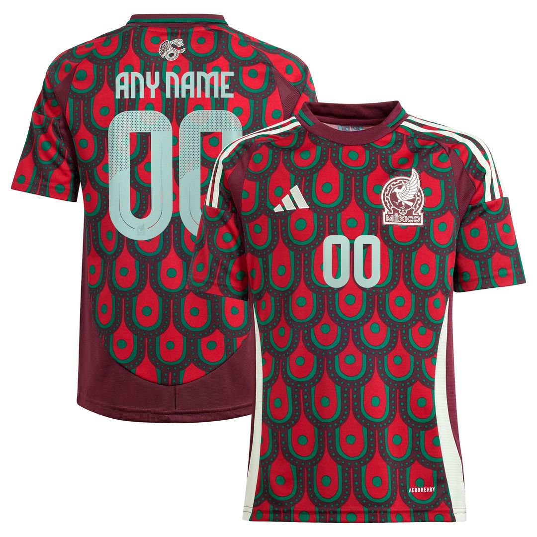 Mexico National Team adidas Youth 2024 Home Replica Custom Jersey - Green